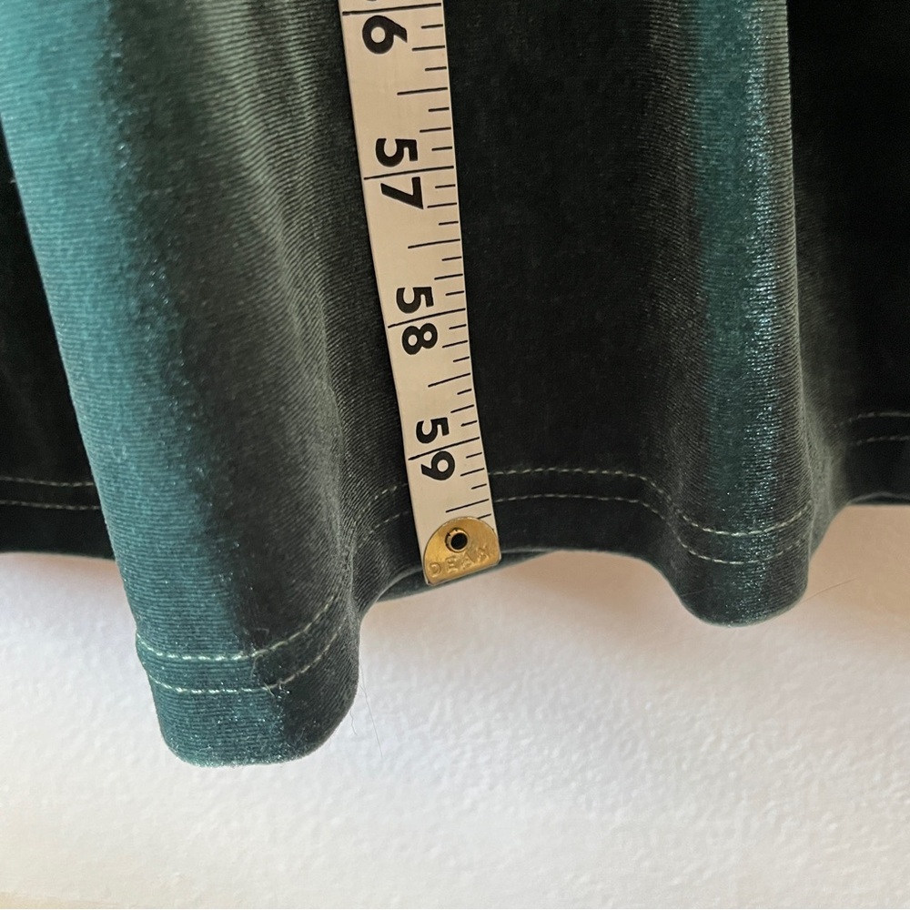 Baltic Born Dress Artemis Velvet Maxi Deep Lagoon Green Short Sleeve Sz Large - Picture 12 of 12